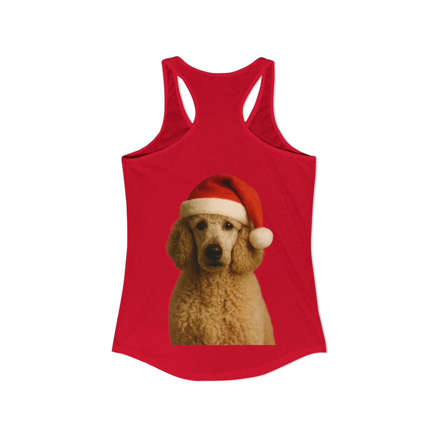Santa Paws Poodle Women's Racerback Tank