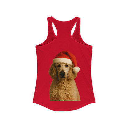 Santa Paws Poodle Women's Racerback Tank