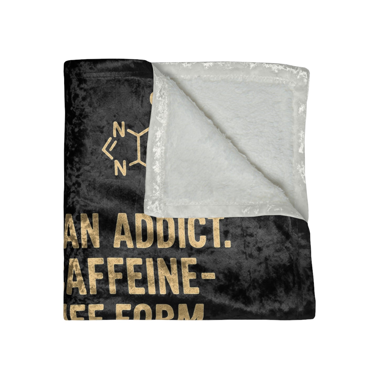 Not An Addict Crushed Velvet Blanket