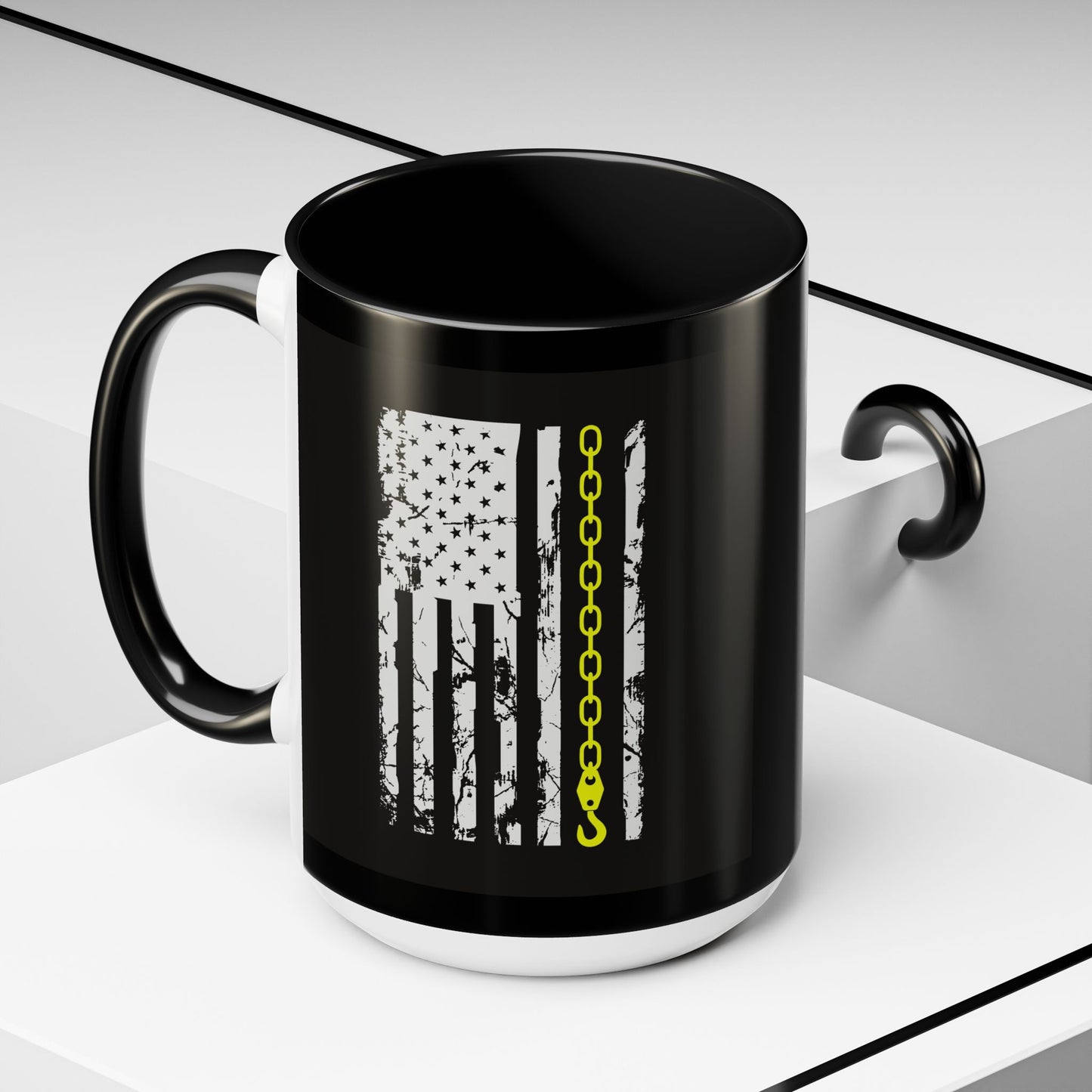 Thin Yellow Line 2-Tone Coffee Mug