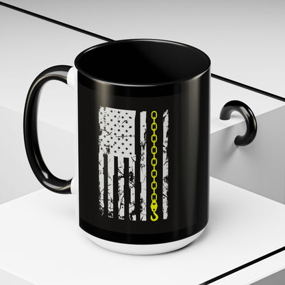 Thin Yellow Line 2-Tone Coffee Mug