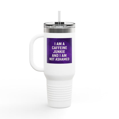 Caffeine Junkie Insulated Travel Mug