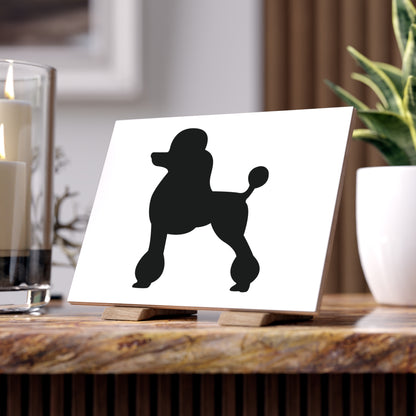 Poodle Silhouette Ceramic Photo Tile