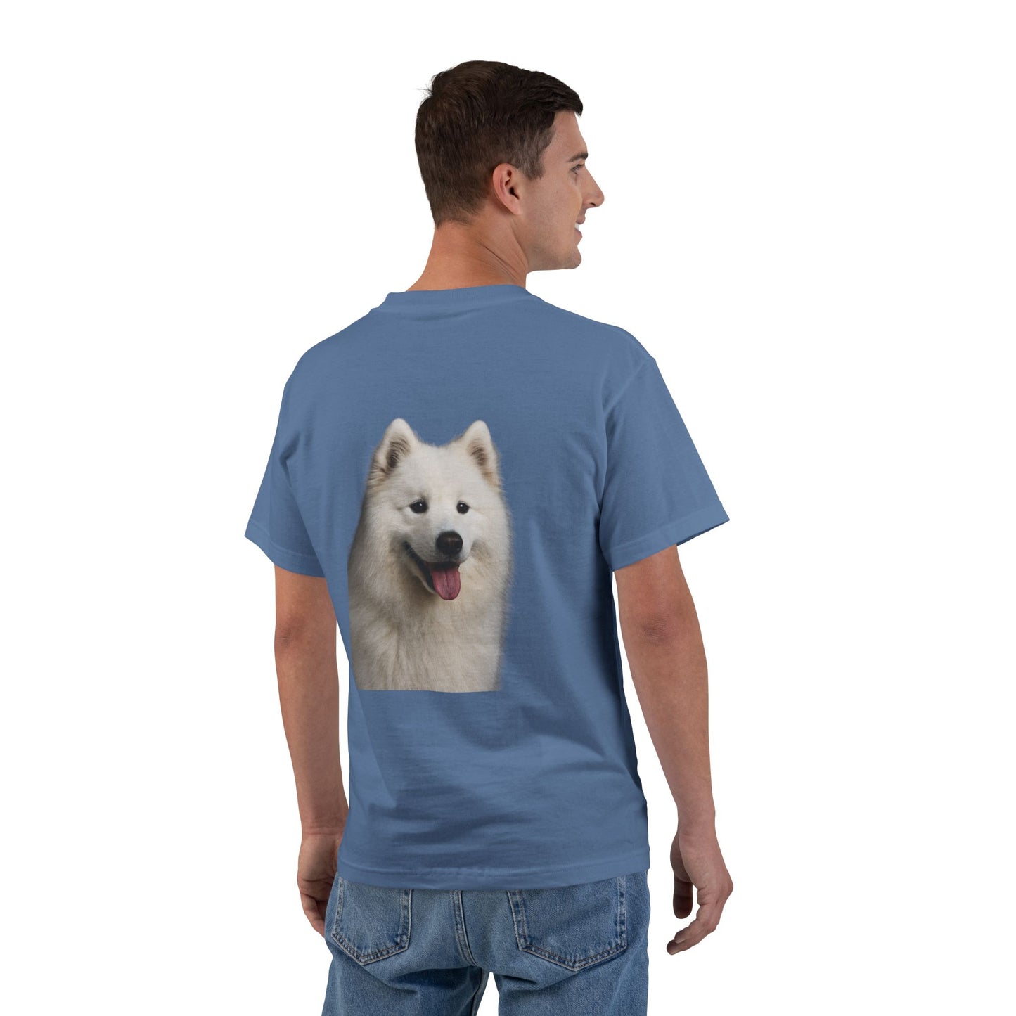 Samoyed Head Men's Short-Sleeve Crewneck Tee
