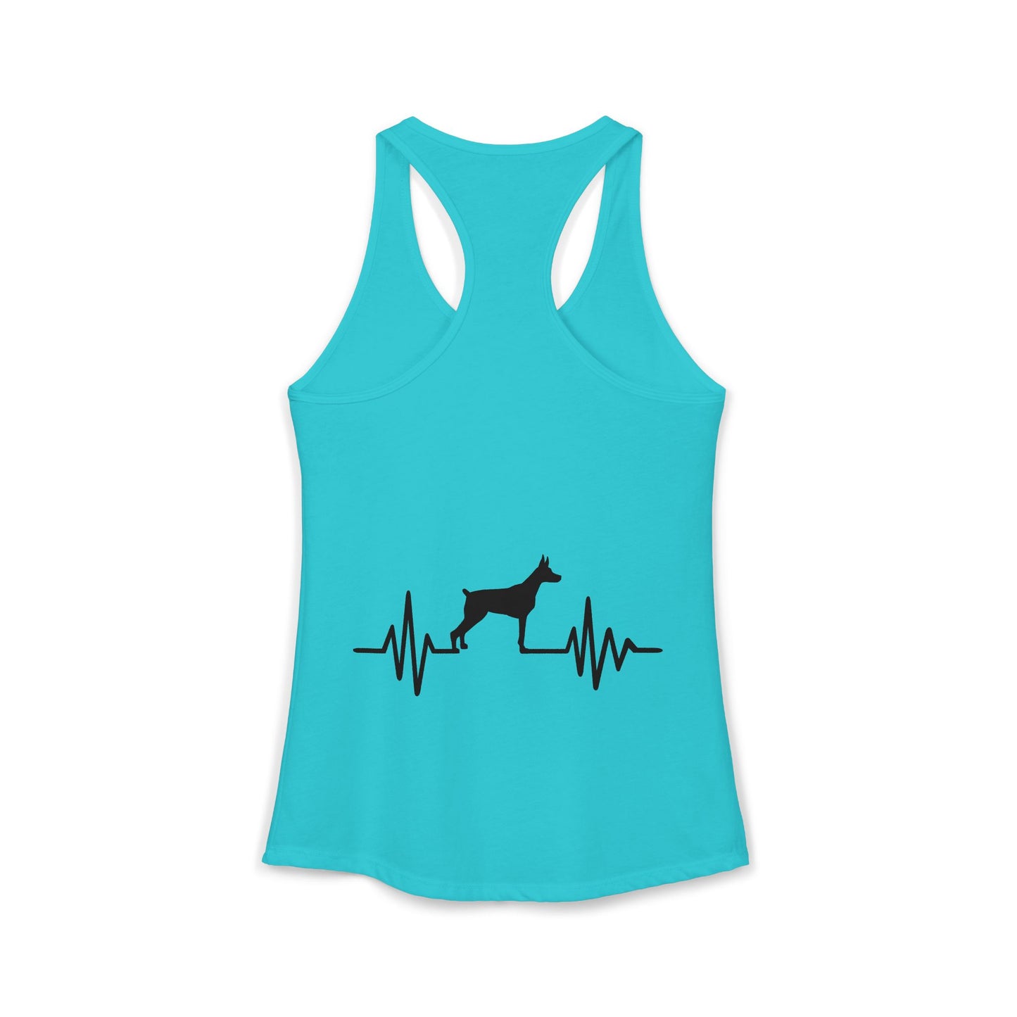 My Heart Beats For Dobermans Women's Racerback Tank