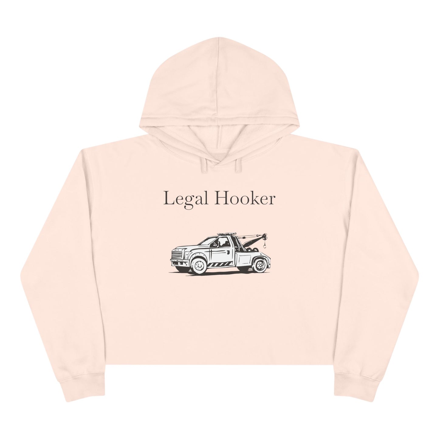 Legal H**ker Wheel Lift Tow Truck Women's Crop Hoodie