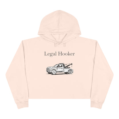 Legal H**ker Wheel Lift Tow Truck Women's Crop Hoodie