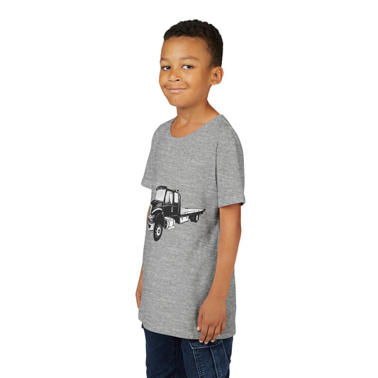 Flatbed Tow Truck Youth Unisex Short Sleeve Crewneck Tee