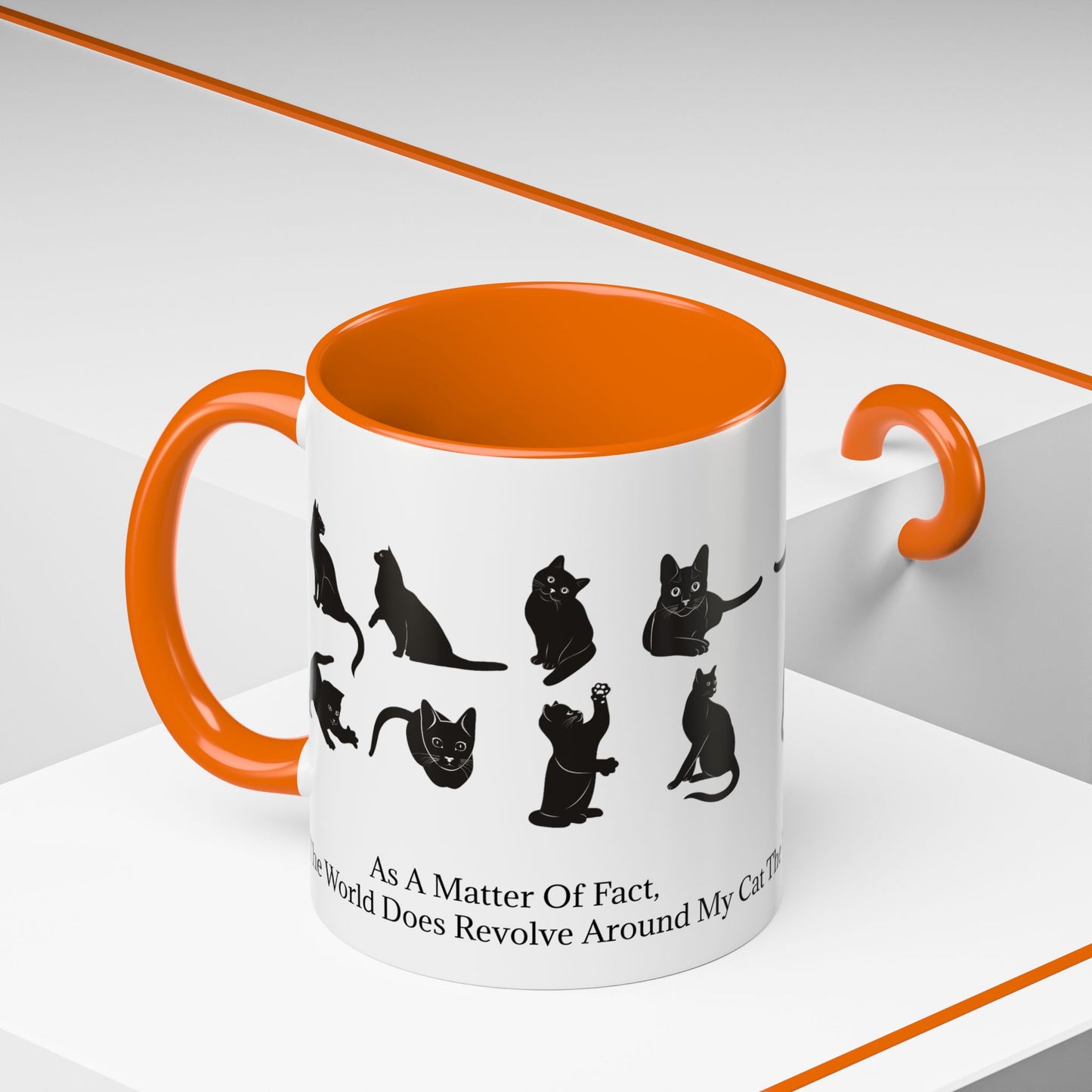 Matter Of Fact Cat 2-Tone Coffee Mug