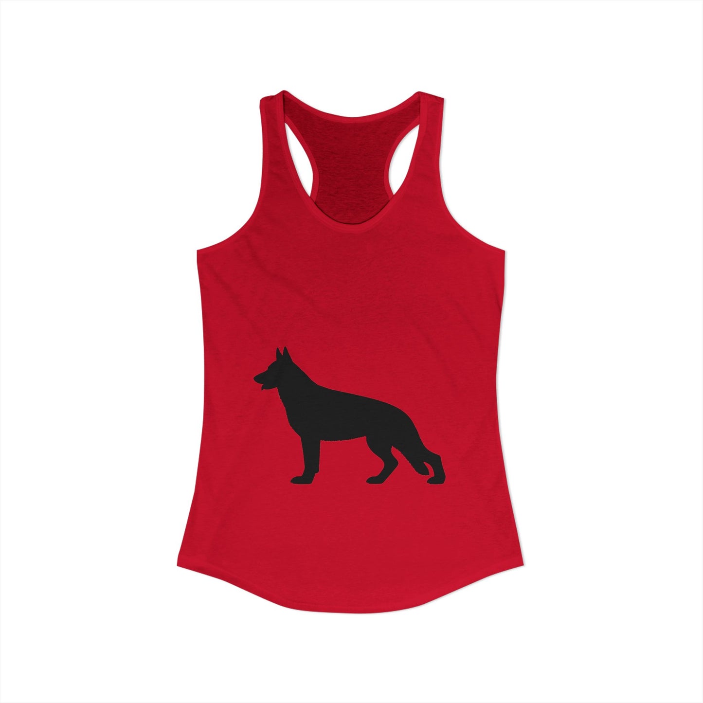 German Shepherd Silhouette Women's Racerback Tank