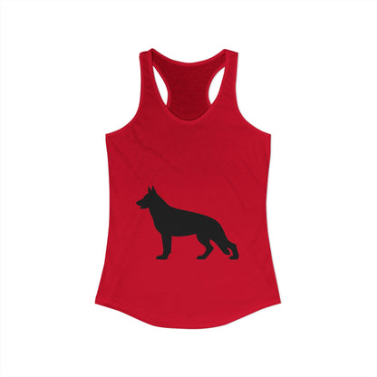 German Shepherd Silhouette Women's Racerback Tank