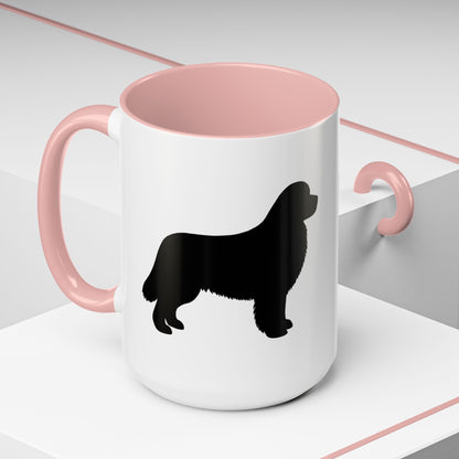Newfie Silhouette 2-Tone Coffee Mug