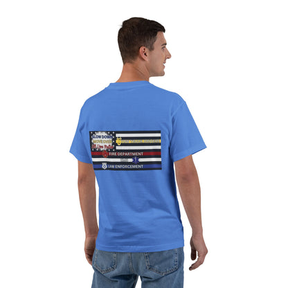 Slow Down Move Over Flag Men's Short-Sleeve Crewneck Tee