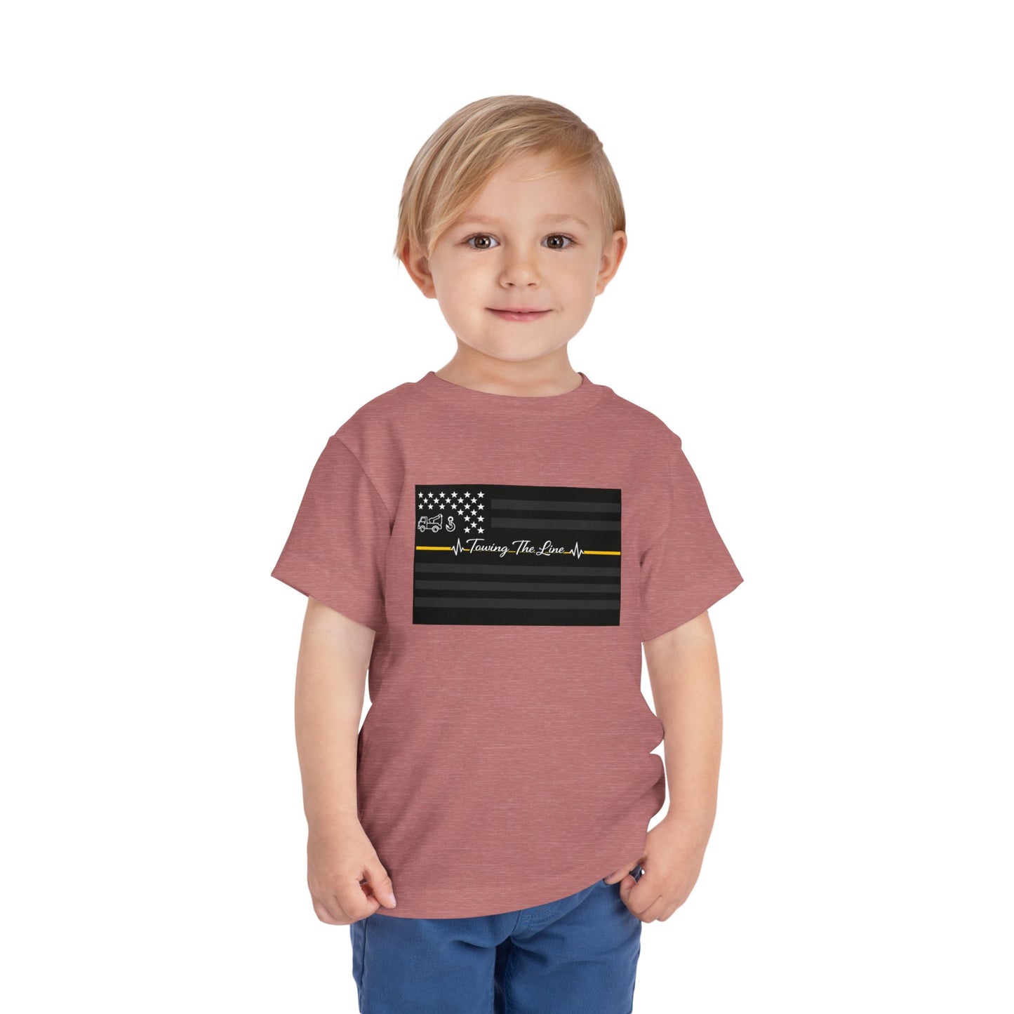 Thin Yellow Line Toddler Unisex Short Sleeve Crewneck Tee