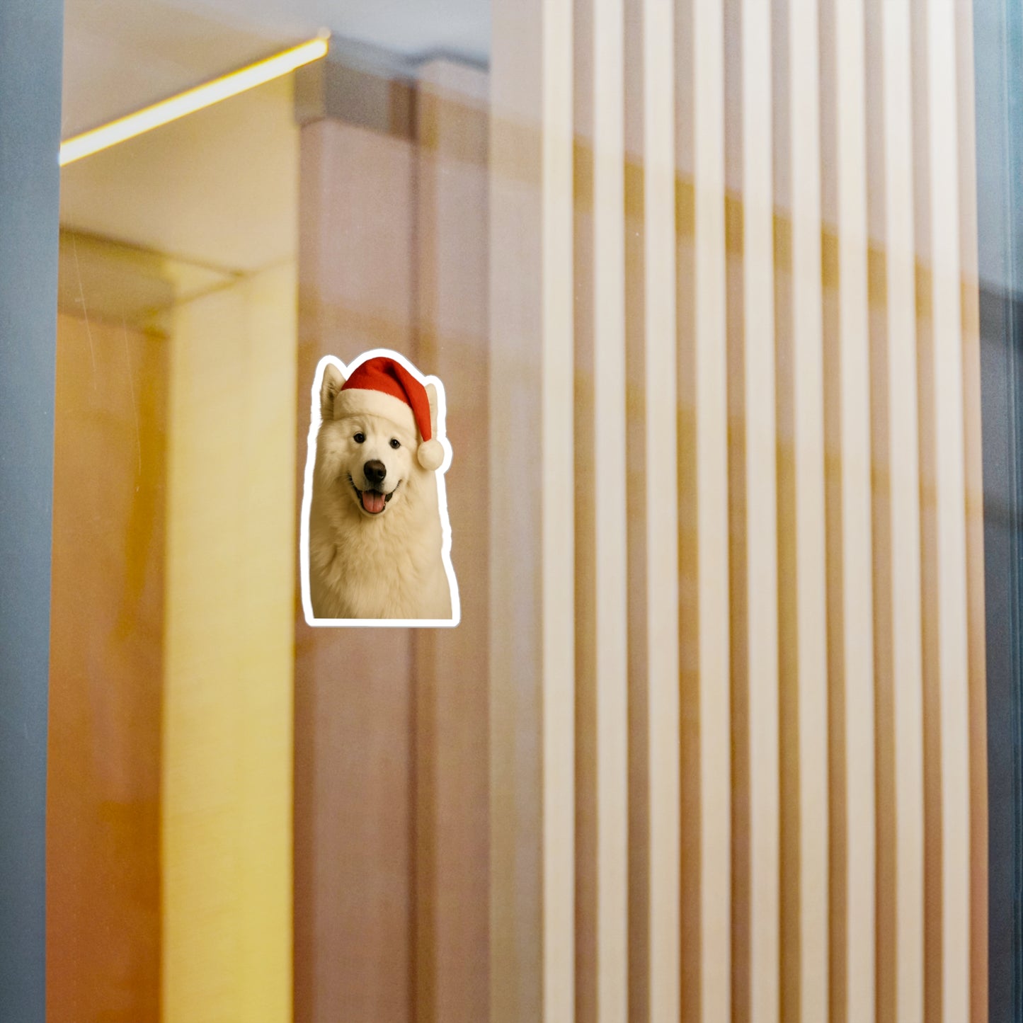 Santa Paws Samoyed Vinyl Decal