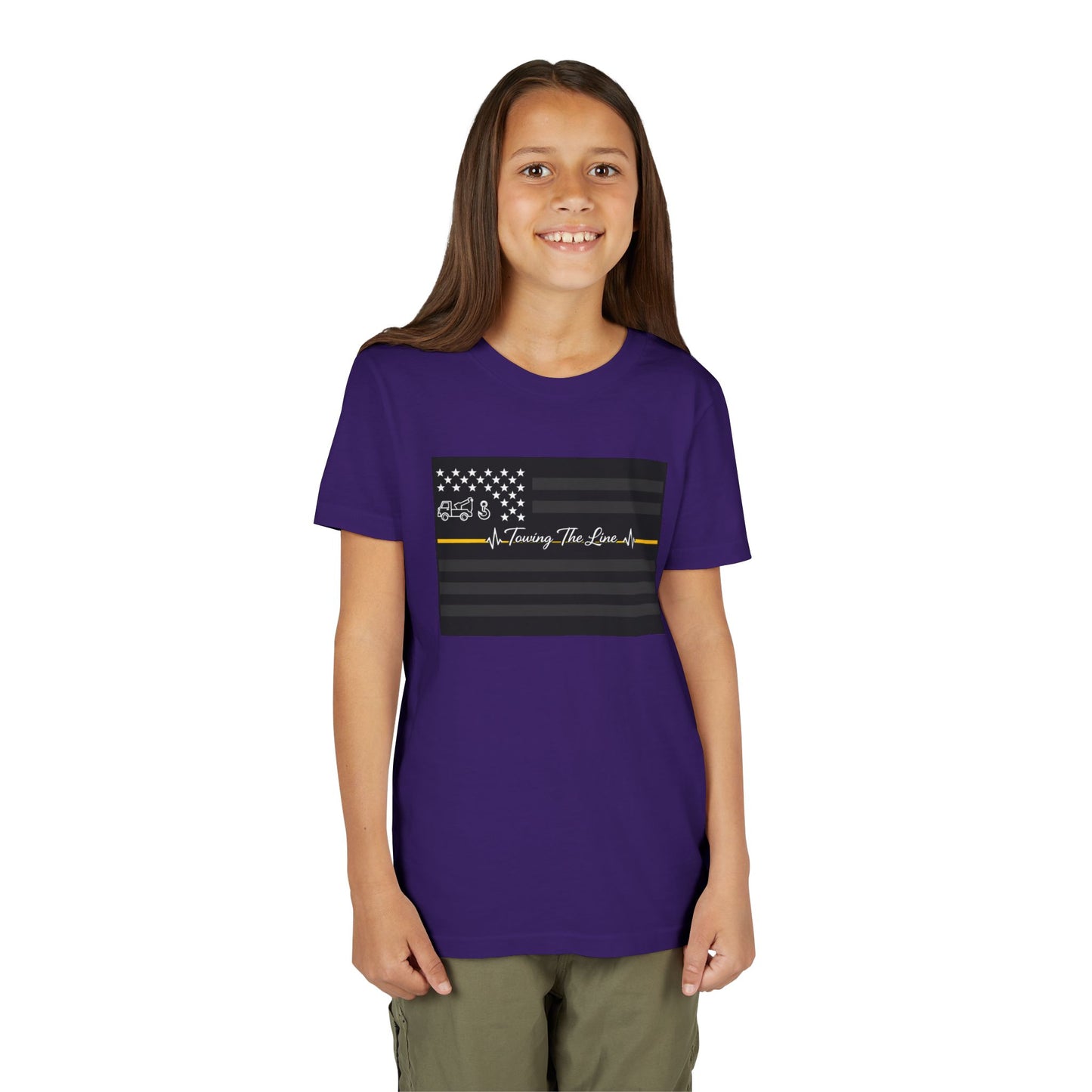 Thin Yellow Line Youth Unisex Short Sleeve Crewneck Tee