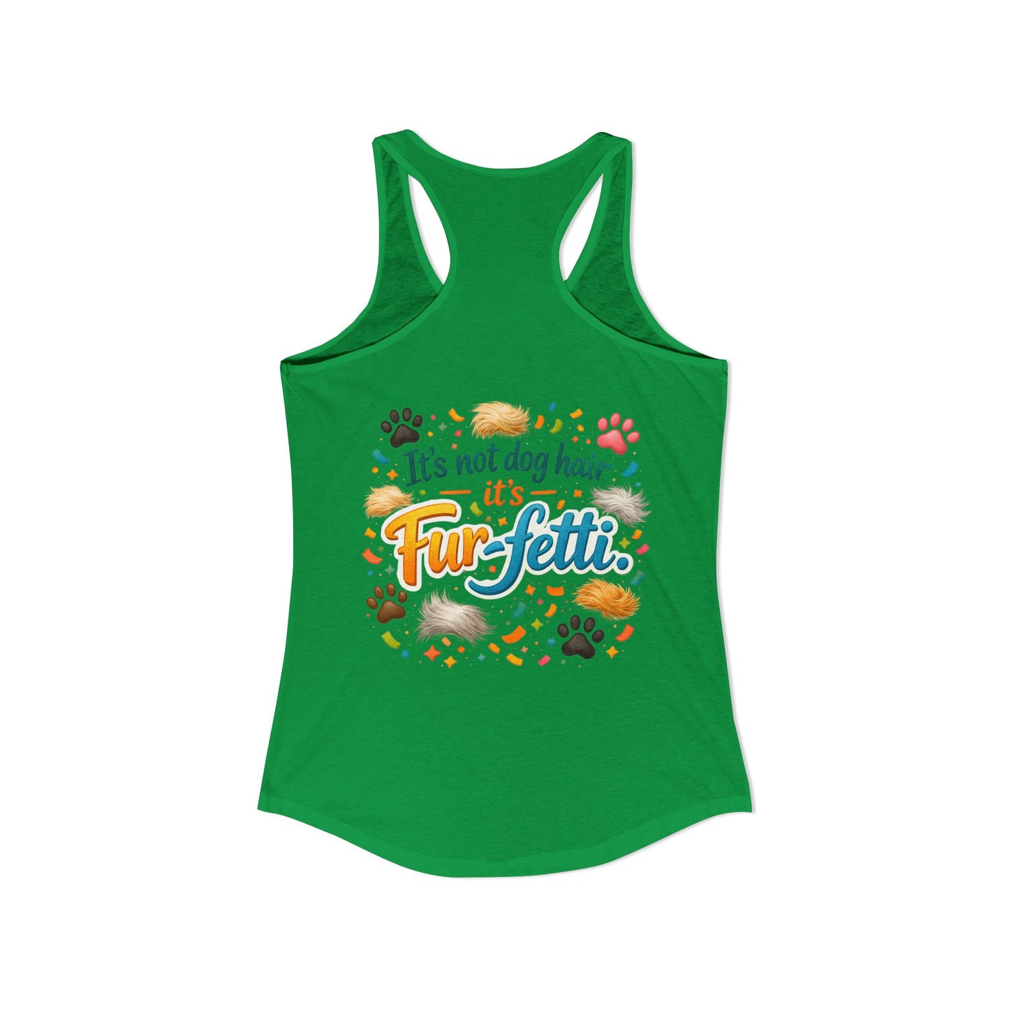 Fur-Fetti Dog Women's Racerback Tank