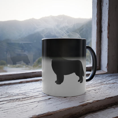 Newfie Silhouette Color Changing Mug