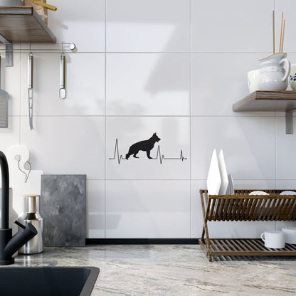 My Heart Beats For German Shepherds Ceramic Photo Tile