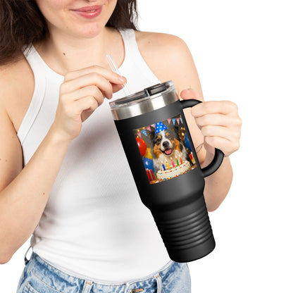 Birthday Buddy Aussie Insulated Travel Mug