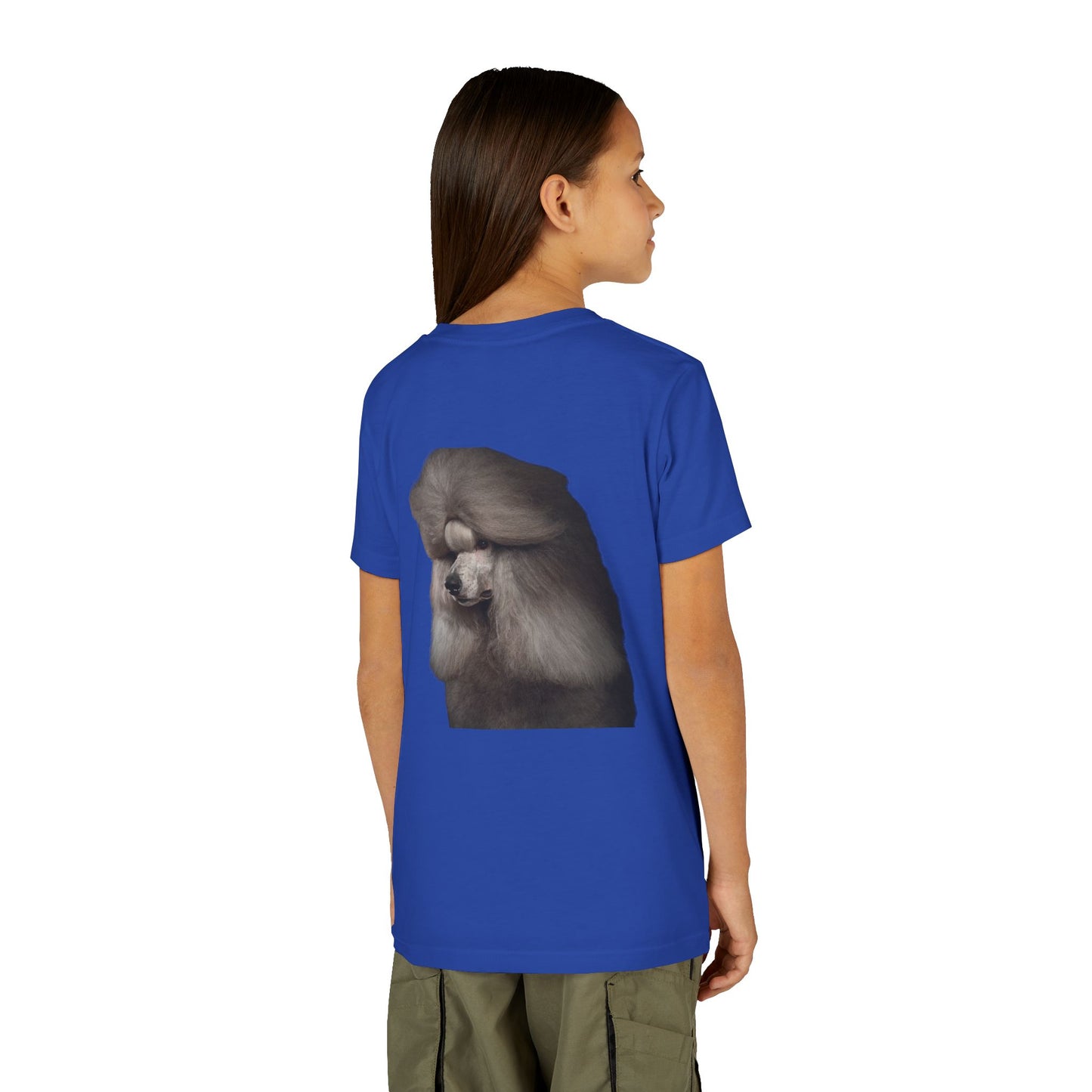 Poodle Head Youth Unisex Short Sleeve Crewneck Tee