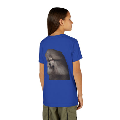 Poodle Head Youth Unisex Short Sleeve Crewneck Tee