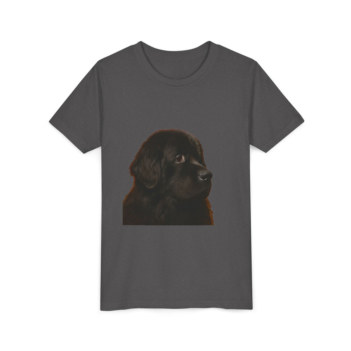 Newfie Head Youth Unisex Short Sleeve Crewneck Tee