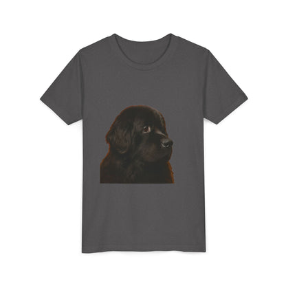 Newfie Head Youth Unisex Short Sleeve Crewneck Tee