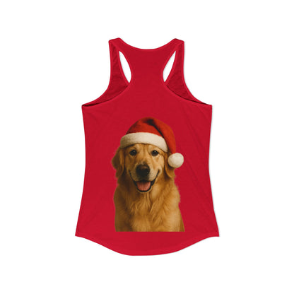 Santa Paws Golden Women's Racerback Tank