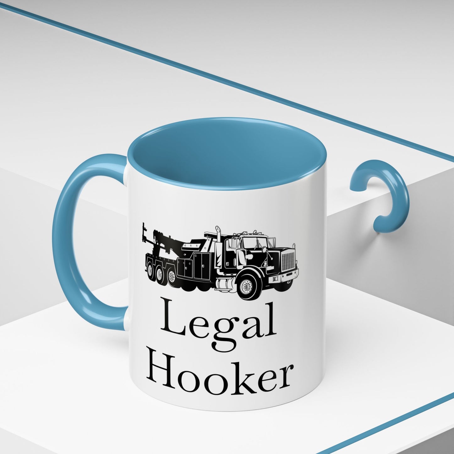 Legal H**ker Heavy Tow Truck 2-Tone Coffee Mug