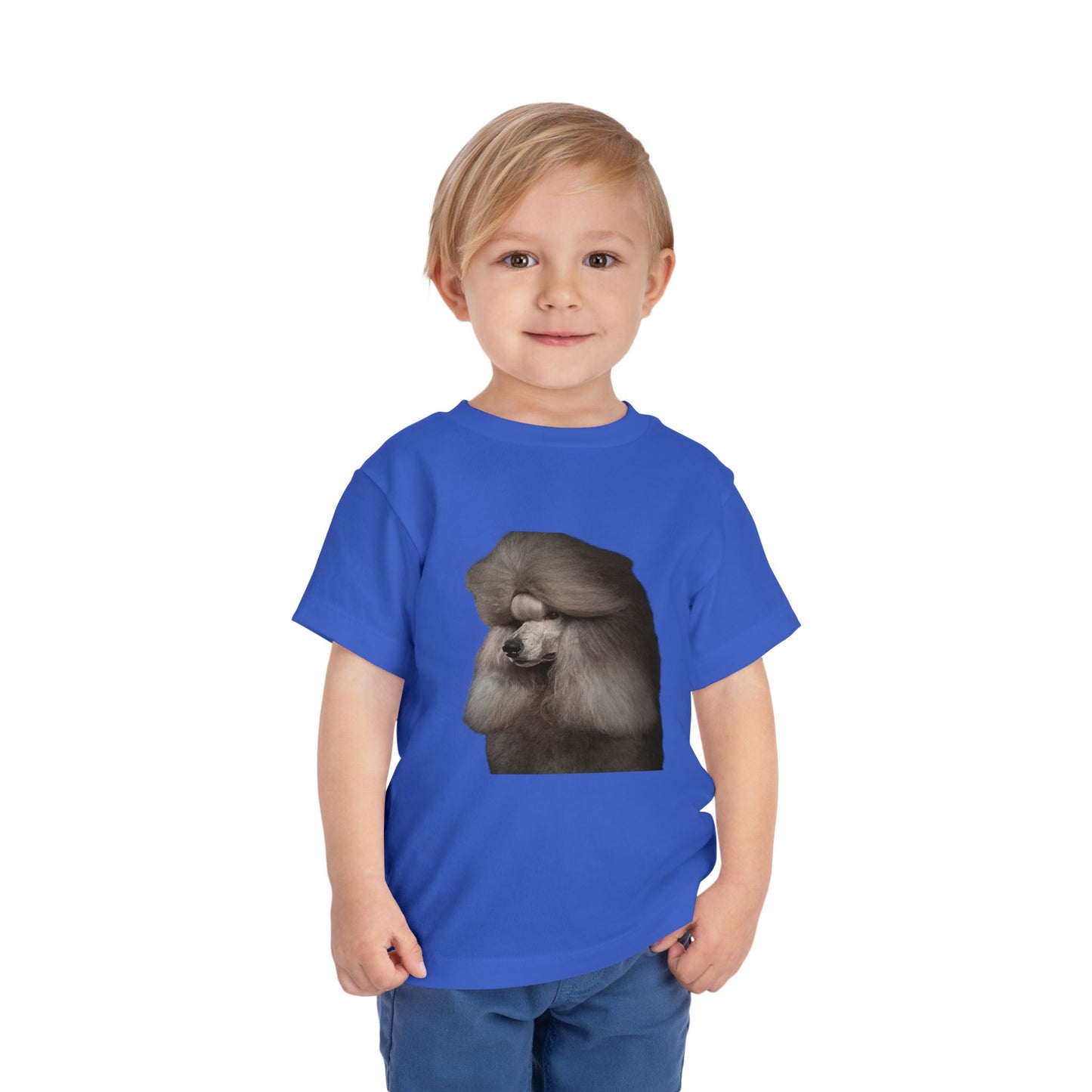 Poodle Head Toddler Unisex Short Sleeve Crewneck Tee