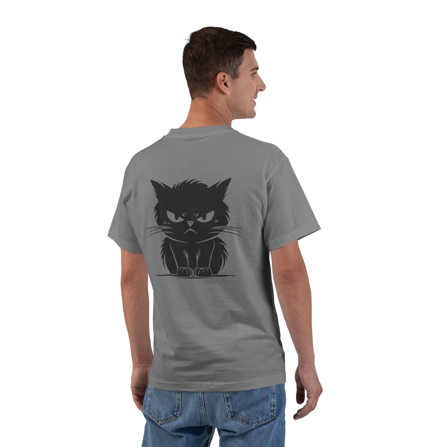 Angry Cat Men's Short-Sleeve Crewneck Tee
