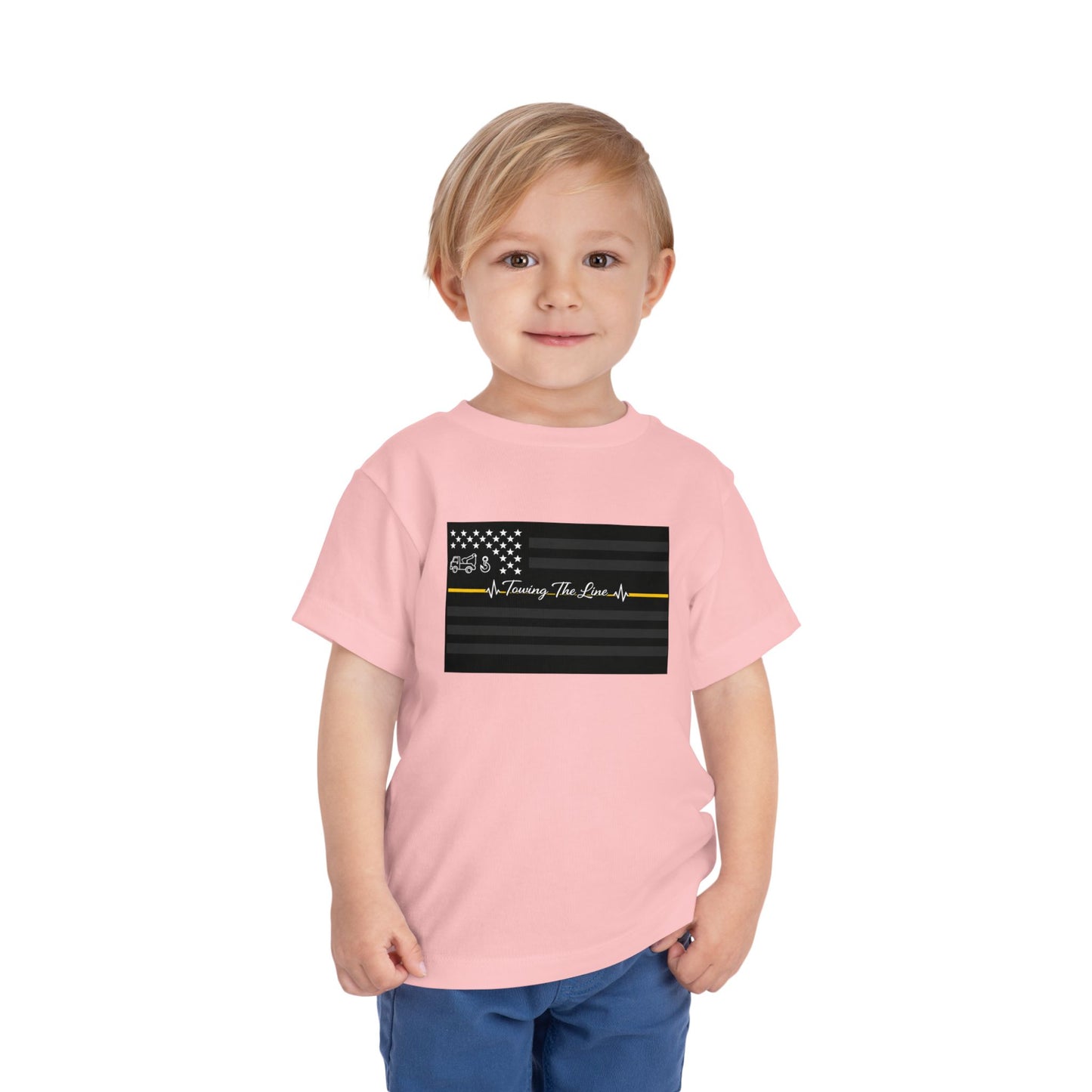 Thin Yellow Line Toddler Unisex Short Sleeve Crewneck Tee