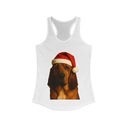 Santa Paws Bloodhound Women's Racerback Tank