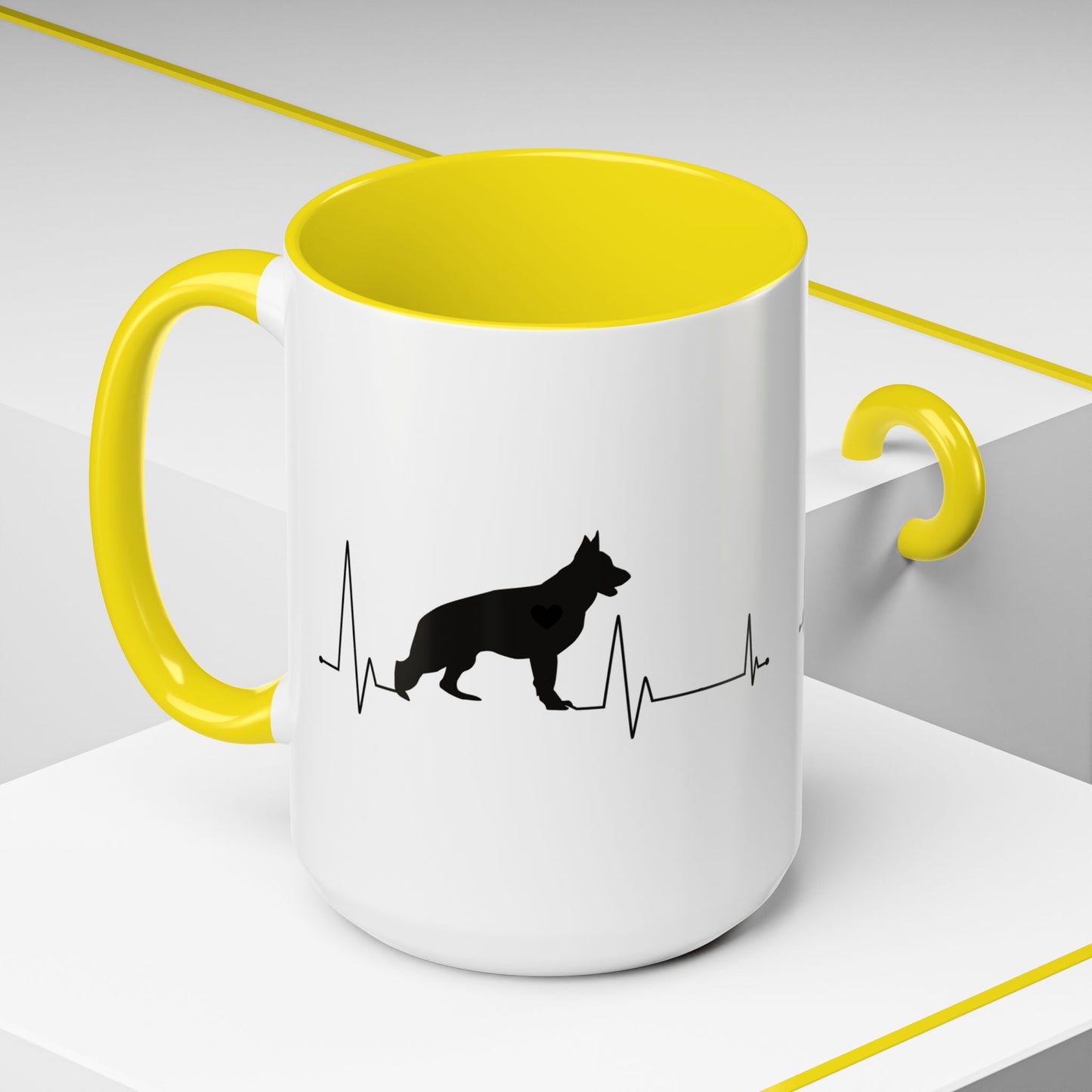 My Heart Beats For German Shepherds 2-Tone Coffee Mug