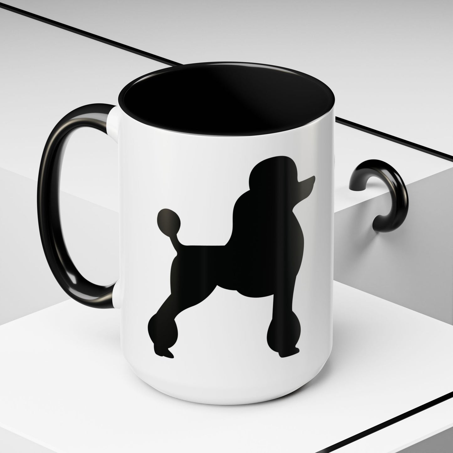 Poodle Silhouette 2-Tone Coffee Mug