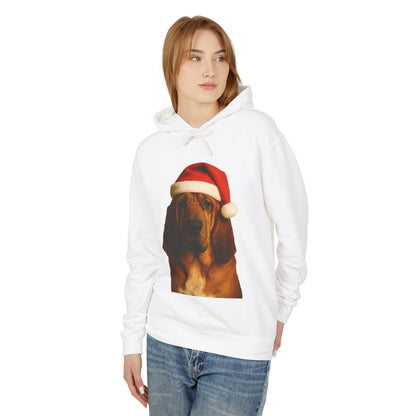 Santa Paws Bloodhound Unisex Lightweight Hoodie