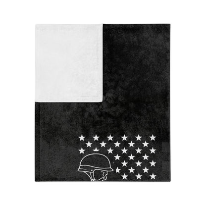 Thin Green Line Velveteen Microfiber Blanket