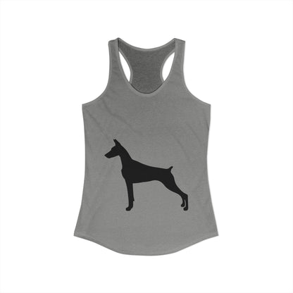 Doberman Silhouette Women's Racerback Tank