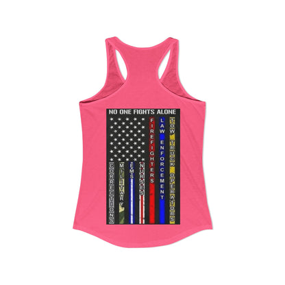 No One Fights Alone Women's Racerback Tank