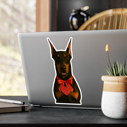 Cupid's Companion Doberman Vinyl Decal