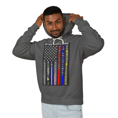 No One Fights Alone Unisex Lightweight Hoodie