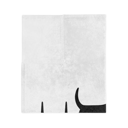 My Heart Beats For Bassets Velveteen Microfiber Blanket