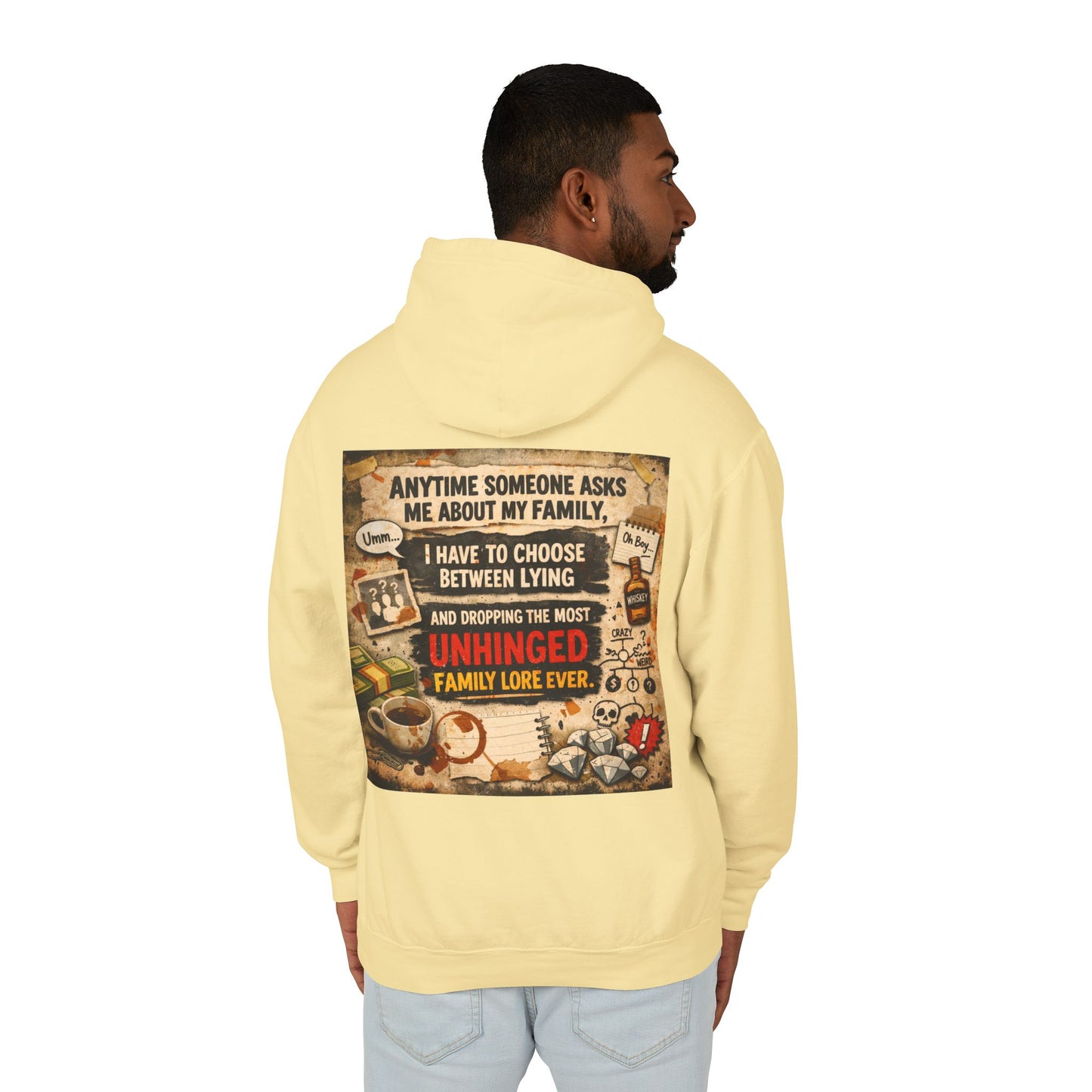 Unhinged Family Unisex Lightweight Hoodie