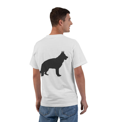 German Shepherd Silhouette Men's Short-Sleeve Crewneck Tee