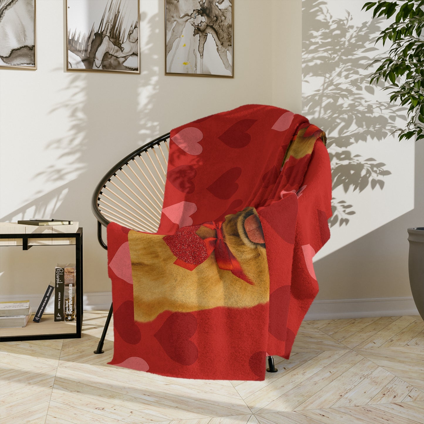 Cupid's Companion Golden Velveteen Microfiber Blanket