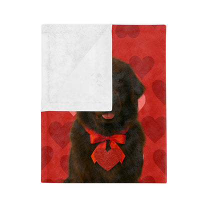 Cupid's Companion Newfie Velveteen Microfiber Blanket