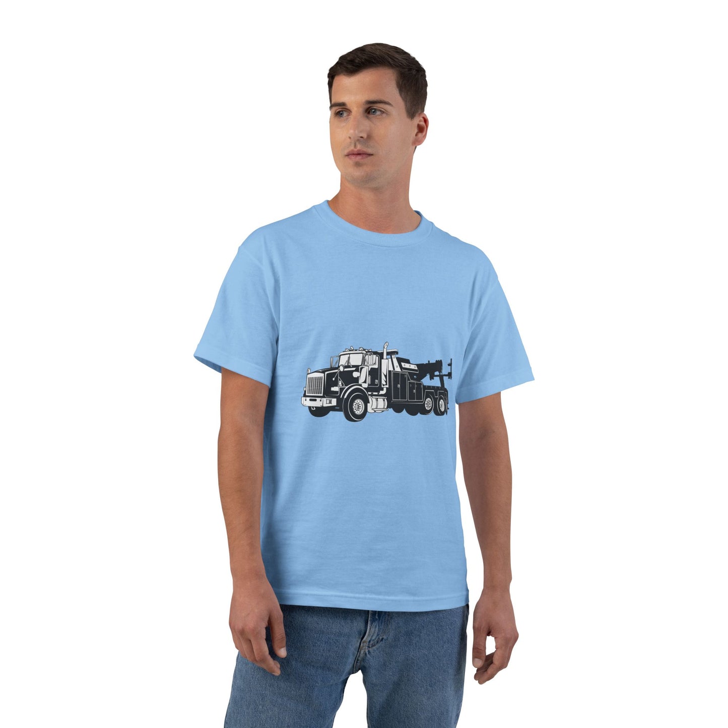 Heavy Tow Truck Men's Short-Sleeve Crewneck Tee