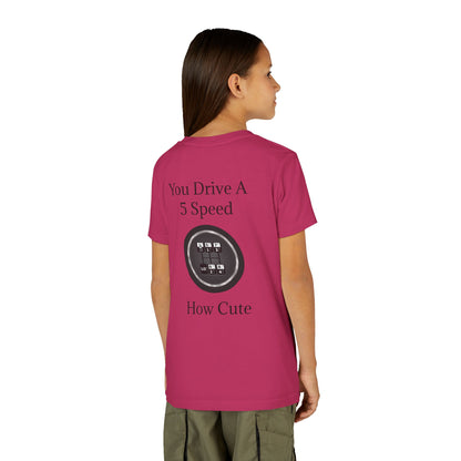 5 Speed How Cute Youth Unisex Short Sleeve Crewneck Tee