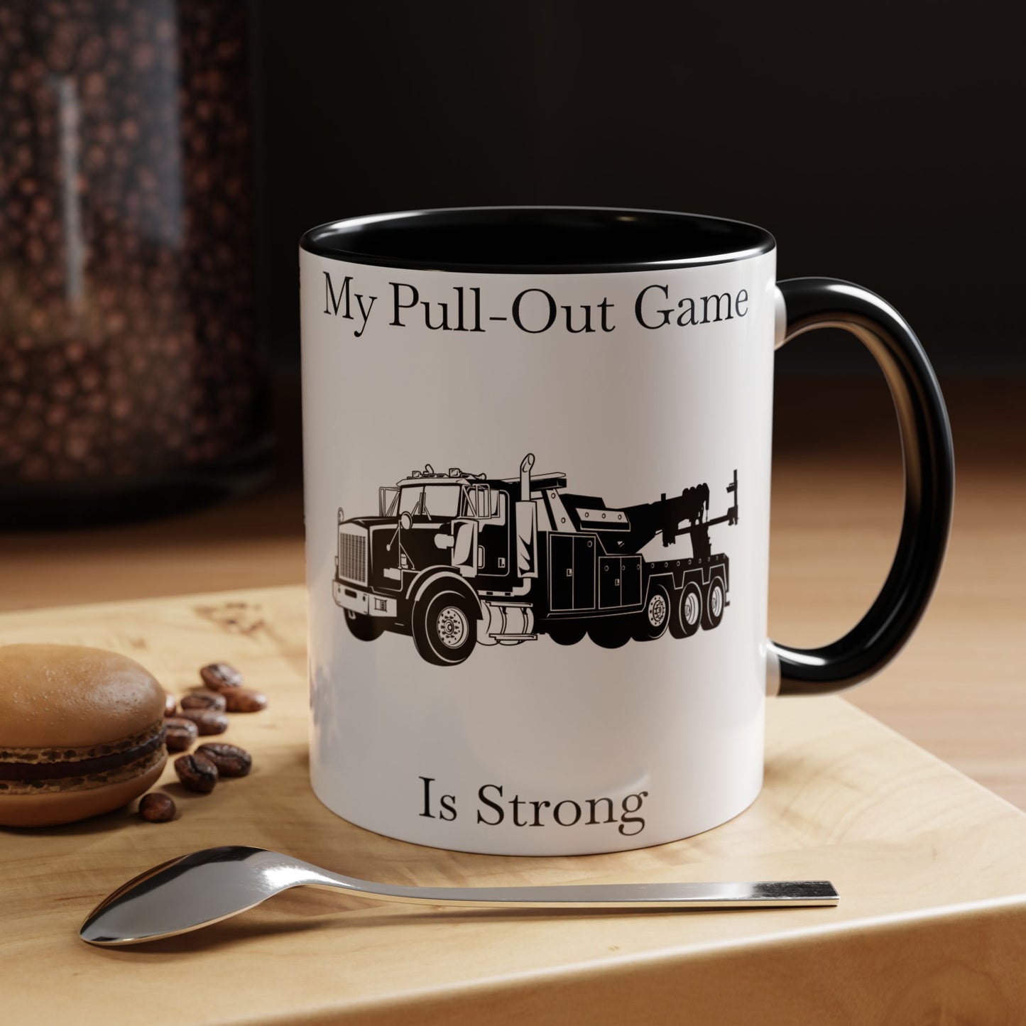 Pull Out Heavy Tow Truck 2-Tone Coffee Mug